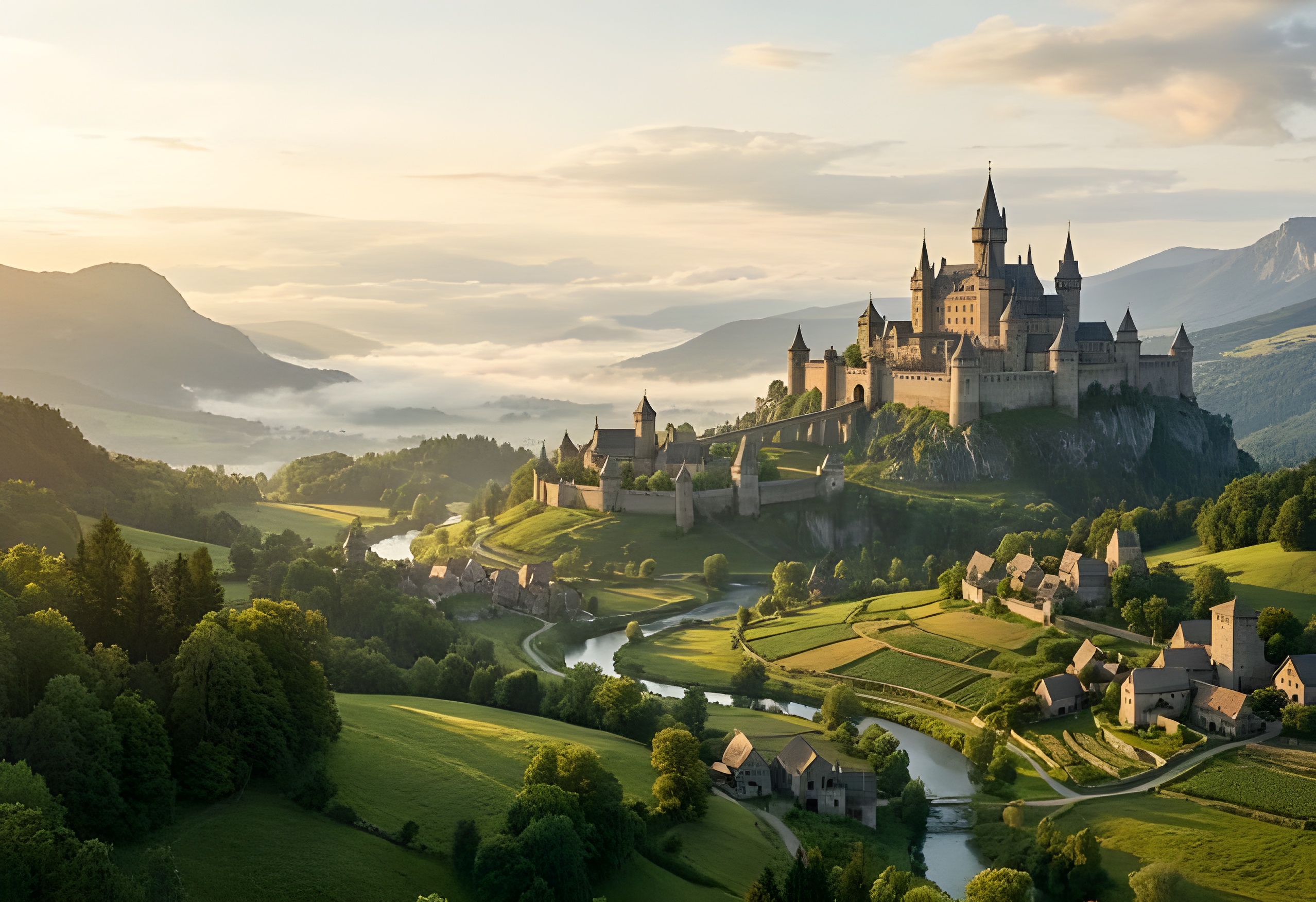 Medieval fantasy landscape